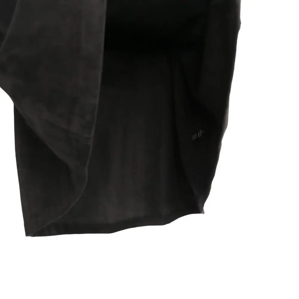 Revole Pixley High Rise A-Line High Rise Black Suede Mini Skirt 10